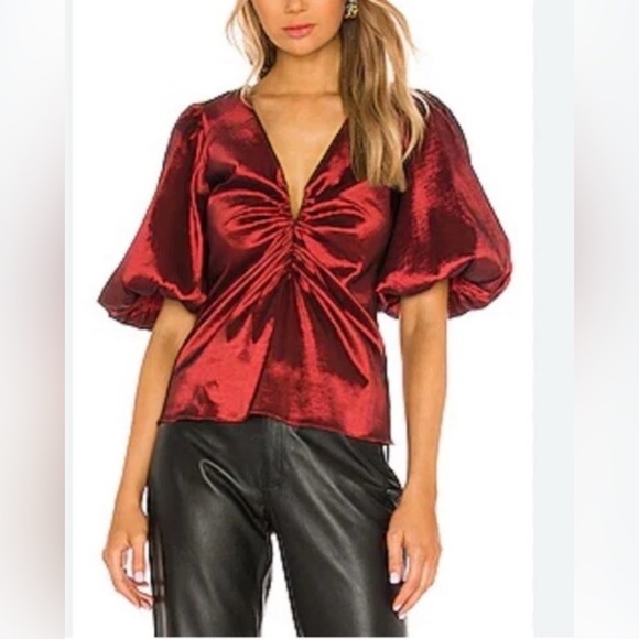 Amanda Uprichard Tops - Amanda Uprichard Ruby Neveah Puff Sleeve Blouse XS. B8
